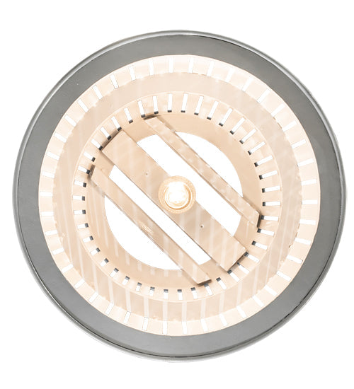 Meyda Lighting Peach Basket 20" Alpha Gray Pendant Light With White Shade