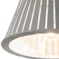 Meyda Lighting Peach Basket 20" Alpha Gray Pendant Light With White Shade