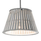 Meyda Lighting Peach Basket 20" Alpha Gray Pendant Light With White Shade