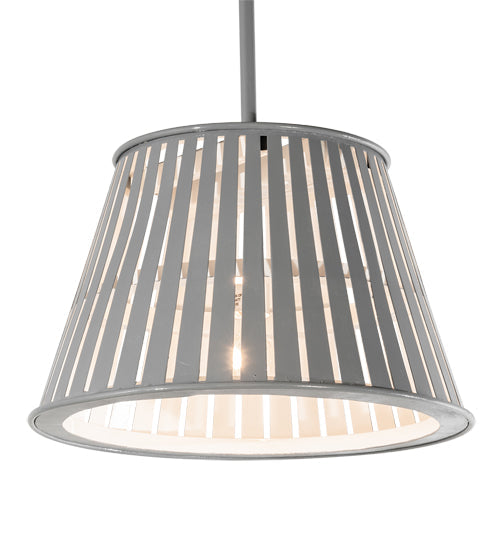 Meyda Lighting Peach Basket 20" Alpha Gray Pendant Light With White Shade