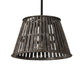 Meyda Lighting Peach Basket 20" Weathered Wicker Pendant Light