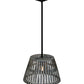 Meyda Lighting Peach Basket 20" Weathered Wicker Pendant Light