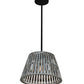 Meyda Lighting Peach Basket 20" Weathered Wicker Pendant Light