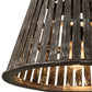 Meyda Lighting Peach Basket 20" Weathered Wicker Pendant Light