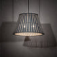 Meyda Lighting Peach Basket 31" 2-Light Alpha Gray Pendant Light With White Shade