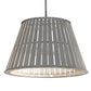 Meyda Lighting Peach Basket 31" 2-Light Alpha Gray Pendant Light With White Shade