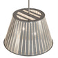 Meyda Lighting Peach Basket 31" 2-Light Alpha Gray Pendant Light With White Shade