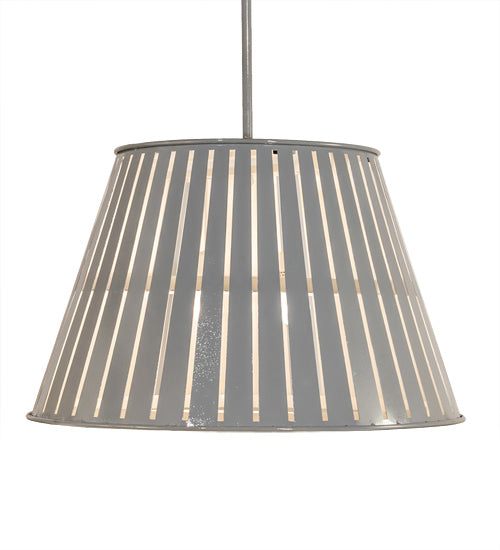 Meyda Lighting Peach Basket 31" 2-Light Alpha Gray Pendant Light With White Shade