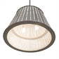 Meyda Lighting Peach Basket 31" 2-Light Alpha Gray Pendant Light With White Shade