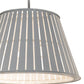 Meyda Lighting Peach Basket 31" 2-Light Alpha Gray Pendant Light With White Shade