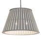 Meyda Lighting Peach Basket 31" 2-Light Alpha Gray Pendant Light With White Shade