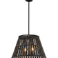 Meyda Lighting Peach Basket 31" 2-Light Weathered Wicker Pendant Light