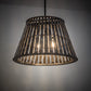 Meyda Lighting Peach Basket 31" 2-Light Weathered Wicker Pendant Light