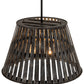 Meyda Lighting Peach Basket 31" 2-Light Weathered Wicker Pendant Light