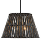 Meyda Lighting Peach Basket 31" 2-Light Weathered Wicker Pendant Light