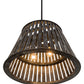 Meyda Lighting Peach Basket 31" 2-Light Weathered Wicker Pendant Light