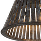 Meyda Lighting Peach Basket 31" 2-Light Weathered Wicker Pendant Light