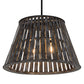 Meyda Lighting Peach Basket 31" 2-Light Weathered Wicker Pendant Light