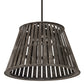 Meyda Lighting Peach Basket 31" 3-Light Weathered Wicker Pendant Light