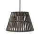 Meyda Lighting Peach Basket 31" 3-Light Weathered Wicker Pendant Light