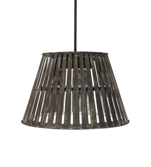 Meyda Lighting Peach Basket 31" 3-Light Weathered Wicker Pendant Light