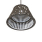 Meyda Lighting Peach Basket 31" 3-Light Weathered Wicker Pendant Light