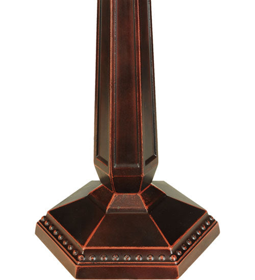 Meyda Lighting Peaches 25" 2-Light Mahogany Bronze Table Lamp With Beige and Honey Shade Glass