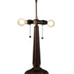Meyda Lighting Peaches 25" 2-Light Mahogany Bronze Table Lamp With Beige and Honey Shade Glass