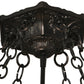 Meyda Lighting Peaches 49" 6-Light Mahogany Bronze Inverted Pendant Light With Honey Stained Shade Glass