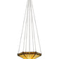 Meyda Lighting Peaches 49" 6-Light Mahogany Bronze Inverted Pendant Light With Honey Stained Shade Glass