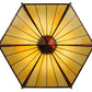 Meyda Lighting Peaches 49" 6-Light Mahogany Bronze Inverted Pendant Light With Honey Stained Shade Glass