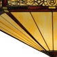 Meyda Lighting Peaches 49" 6-Light Mahogany Bronze Inverted Pendant Light With Honey Stained Shade Glass