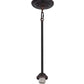 Meyda Lighting Peaches 8" Mahogany Bronze Mini Pendant Light With Honey Amber & Emerald Green Shade Glass