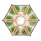 Meyda Lighting Peaches 8" Mahogany Bronze Mini Pendant Light With Honey Amber & Emerald Green Shade Glass