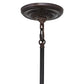 Meyda Lighting Peaches 8" Mahogany Bronze Mini Pendant Light With Honey Amber & Emerald Green Shade Glass