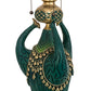 Meyda Lighting Peacock 35" 3-Light Green & Gold Table Lamp Base