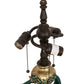 Meyda Lighting Peacock 35" 3-Light Green & Gold Table Lamp Base