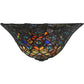 Meyda Lighting Peacock Feather 13" Wall Sconce With Multi-Colored Shade Glass