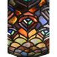 Meyda Lighting Peacock Feather 13" Wall Sconce With Multi-Colored Shade Glass