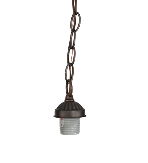 Meyda Lighting Peacock Pate-De-Verre 11" Mahogany Bronze Pendant Light With Multi-Colored Shade Glass