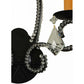 Meyda Lighting Peak 16" 2-Light Black Textured Wall Sconce With Crystal Shade Glass