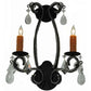 Meyda Lighting Peak 16" 2-Light Black Textured Wall Sconce With Crystal Shade Glass