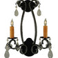 Meyda Lighting Peak 16" 2-Light Black Textured Wall Sconce With Crystal Shade Glass
