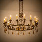 Meyda Lighting Peak 48" 16-Light Cortez Gold Chandelier With Ivory Faux Candlelight
