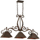 Meyda Lighting Pedra 48" 3-Light Antique Rust Island Pendant Light