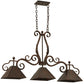Meyda Lighting Pedra 48" 3-Light Antique Rust Island Pendant Light