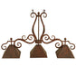 Meyda Lighting Pedra 48" 3-Light Antique Rust Island Pendant Light