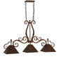 Meyda Lighting Pedra 48" 3-Light Antique Rust Island Pendant Light