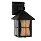Meyda Lighting Pelham Manor 6" Craftsman Brown Wall Sconce With Beige Iridescent Shade Glass