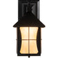 Meyda Lighting Pelham Manor 6" Craftsman Brown Wall Sconce With Beige Iridescent Shade Glass